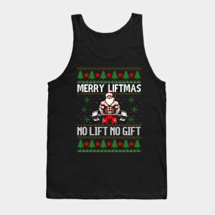 Merry Liftmas From North Swole Muscle Santa Weightlifting Tank Top